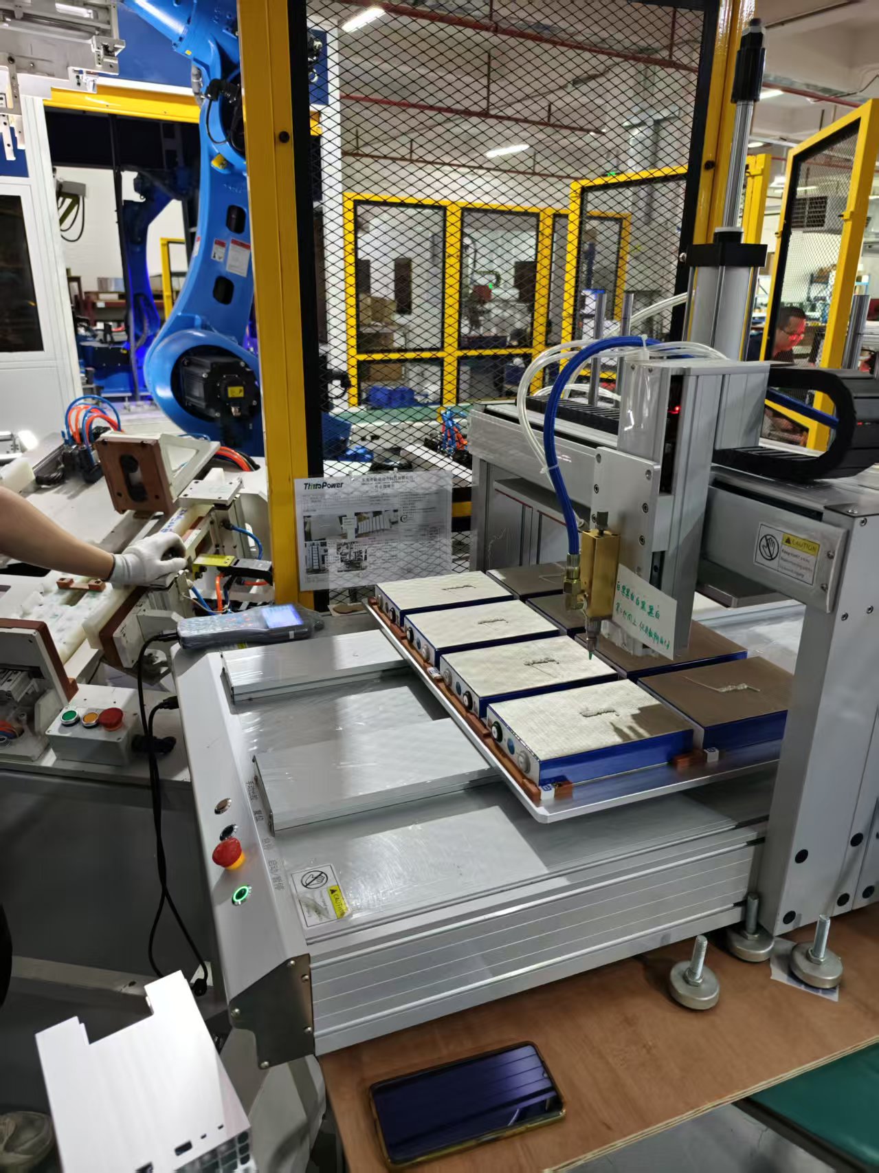 Automated lithium battery production line assembly